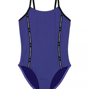 Under Armour Kids' purple Ribbed One Piece Swimsuit